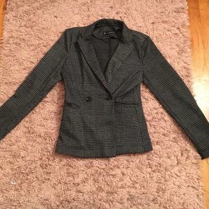 Grey and Black Houndstooth Blazer Classy!